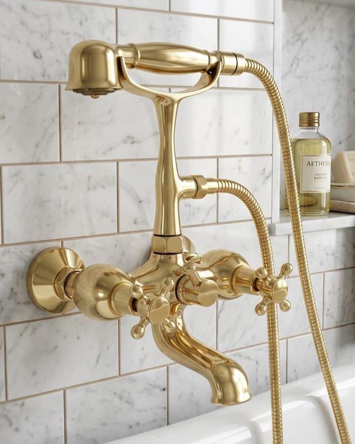 Solid Brass Wall Mount Bathtub Faucet