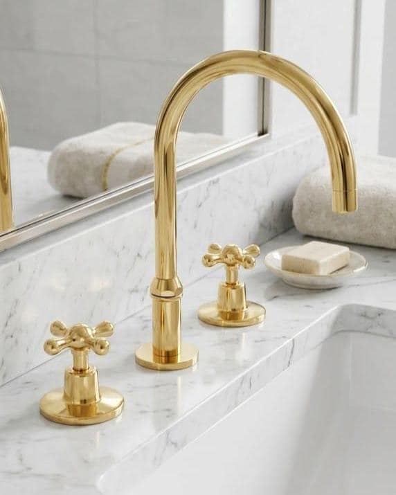 Solid Brass Widespread Bathroom Faucet