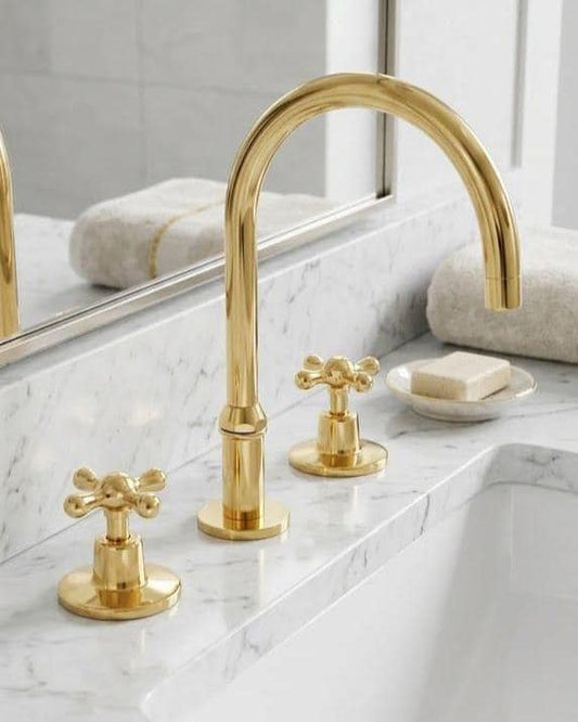 Solid Brass Widespread Bathroom Faucet