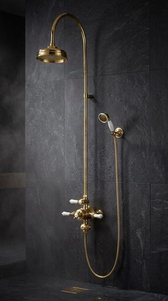 Freestanding Brass Bathtub Faucet with Hand Shower