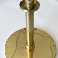 Brushed Brass Ceiling Mount Rain Shower Head | Solid Brass Modern Bathroom Fixture