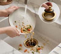 Solid Unlacquered Brass Sink Drain Stopper, Vintage Kitchen Vanity Cover