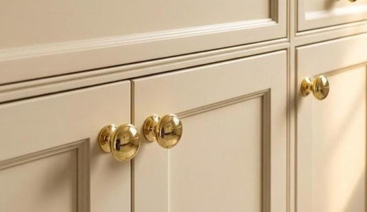 Unlacquered Solid Brass Cabinet Knob, Luxury Furniture Pull